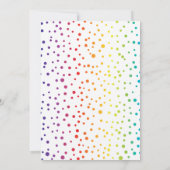 Zwei Bräute mit Bug-Regenbogenfarben Lesben Hochze Einladung (Rückseite)