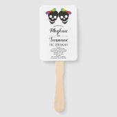 Zwei Bräute Regenbogenfarben Lesben Hochzeitsprogr Fächer (Vorderseite)