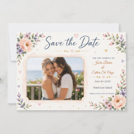 Zwei Bräute sind besser als eine Foto-Save-the-Dat Save The Date