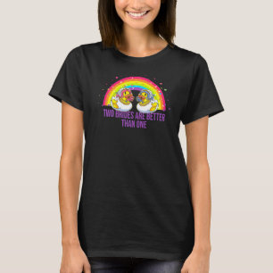 Zwei Bräute sind besser als eine Lesbe Weddin T-Shirt