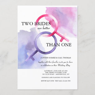 Zwei Bräute sind besser als eine Wedding Einladung