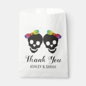 Zwei Bräute und Konfetti Danke Lesben Hochzeit Geschenktütchen (Vorderseite)