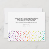 Zwei Bräute und Konfetti Lesben Hochzeit Danke (Rückseite)