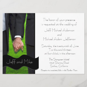 Zwei Bräutigam-kundenspezifische homosexuelle Einladung