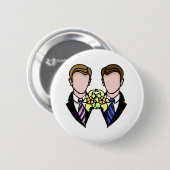 Zwei Bräutigame Button (Vorne & Hinten)