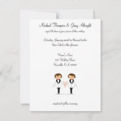 Zwei Bräutigame, die Einladungen Wedding sind (Rückseite)