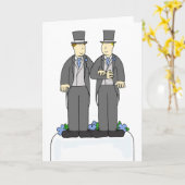 Zwei Bräutigame, Ehe-Glückwünsche Karte (Gelbe Blume)