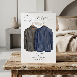 Zwei Bräutigame Herzlichen Glückwunsch zum Hochzei Karte