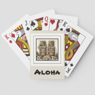 Zwei Bräutigams Schwule Ananas Tiki Kopf Retro-Hoc Spielkarten
