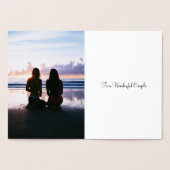 Zwei Brautpaare Hochzeit Anzug und Kleid Folienkarte (Innenseite)