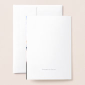 Zwei Brautpaare Hochzeit Anzug und Kleid Folienkarte (Rückseite mit Umschlag)