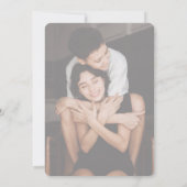 Zwei Brautpaare im Foto Hochzeitskleider Einladung (Rückseite)