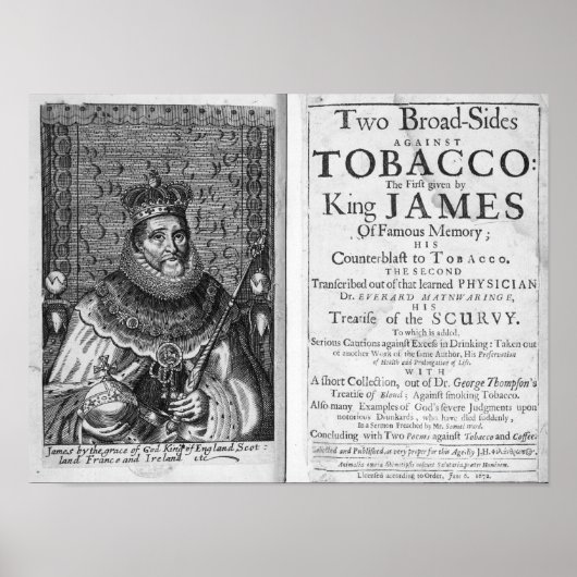 "Zwei Breiten gegen Tabak Poster (Vorne)