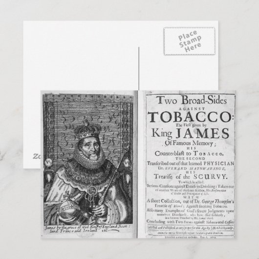 "Zwei Breiten gegen Tabak Postkarte (Vorne/Hinten)