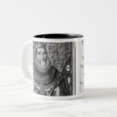 'Zwei Breitseiten gegen Tabak Zweifarbige Tasse (Vorderseite Links)