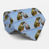 Zwei brennende Papageien Krawatte (Gerollt)