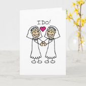 Zwei Briden Karte (Gelbe Blume)