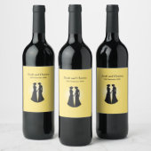 Zwei Briden Weinetikett (Flaschen)