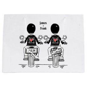 Zwei Brides Biker Motorrad Hochzeit Große Geschenktüte