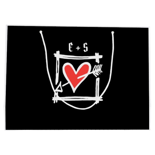 Zwei Brides Biker Motorrad Hochzeit Große Geschenktüte (Rückseite)