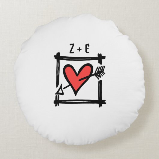 Zwei Brides Biker Motorrad Hochzeit Rundes Kissen (Rückseite)