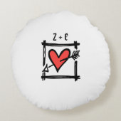 Zwei Brides Biker Motorrad Hochzeit Rundes Kissen (Rückseite)