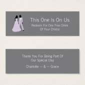 Zwei Brides gratis Drink auf uns (Lilac und Gray) (Vorne & Hinten)