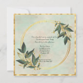 Zwei Brides Lesbian Watercolor Greenerity Wedding Einladung (Rückseite)