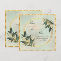 Zwei Brides Lesbian Watercolor Greenerity Wedding 