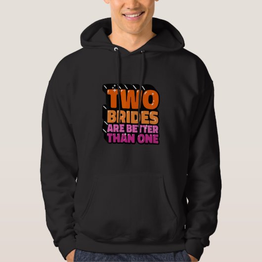 Zwei Brides Lesbians Lgbt Hoodie (Vorderseite)