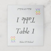 Zwei Brides-Rainbow-Liebe Platzkarte (Außenseite Aufgefaltet)