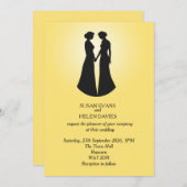 Zwei Brides Wedding Einladung (Vorne/Hinten)