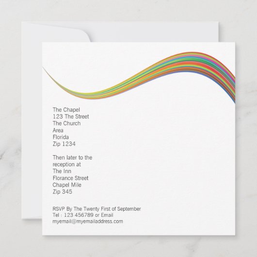 Zwei Brides Wedding Einladung (Rückseite)