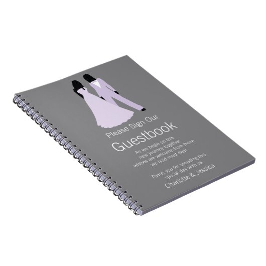 Zwei Brides Wedding Gästebuch. Notizblock (Rechte Seite)