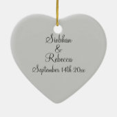 Zwei Brides Wedding Keramik Ornament (Hinten)