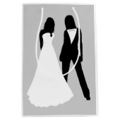 Zwei Brides Wedding Mittlere Geschenktüte (Vorderseite)