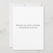 Zwei Brigaden Lesbian Hochzeit Elegante Herzlichen Karte (Rückseite)