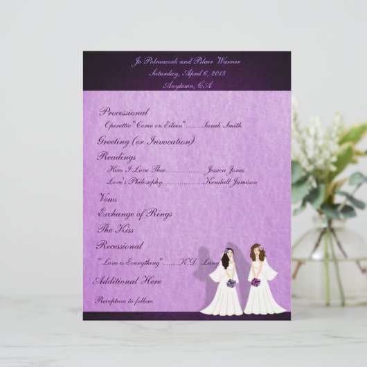 Zwei Brigaden Lesbische Hochzeitsprogramme (Stehend Vorderseite)