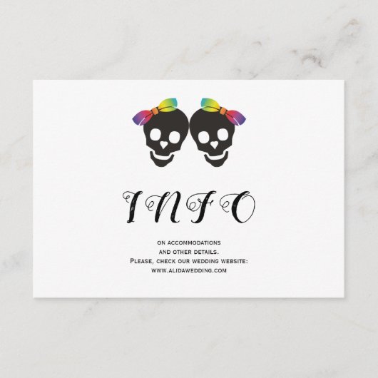 Zwei Brigaden Regenbogenfarben Konfetti Lesben Hoc Begleitkarte (Vorderseite)