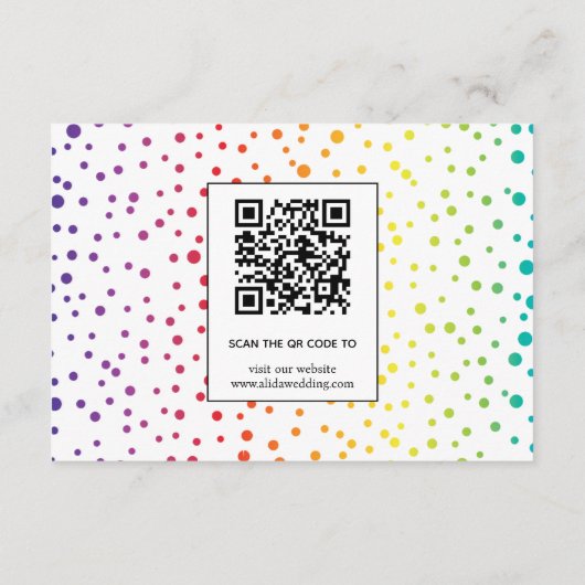 Zwei Brigaden Regenbogenfarben Konfetti Lesben Hoc Begleitkarte (Rückseite)