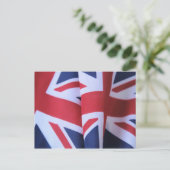 zwei britische Flaggen Postkarte (Stehend Vorderseite)
