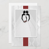 Zwei Brücken in Bridal Gowns Hochzeit Einladung (Vorne/Hinten)