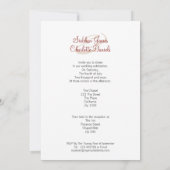 Zwei Brücken in Bridal Gowns Hochzeit Einladung (Rückseite)