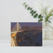 Zwei Brücken San Francisco-Oakland Bay Bridge Postkarte (Stehend Vorderseite)