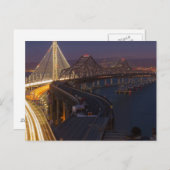Zwei Brücken San Francisco-Oakland Bay Bridge Postkarte (Vorne/Hinten)