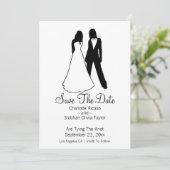 Zwei Brücken Save the Date Hochzeit Ankündigung (Stehend Vorderseite)