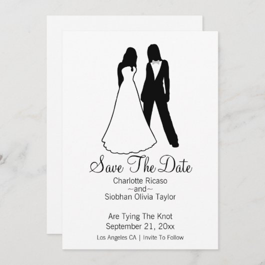 Zwei Brücken Save the Date Hochzeit Ankündigung (Vorne/Hinten)