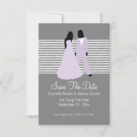 Zwei Brücken Save the Date Hochzeit (Lilac und Gra