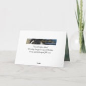 Zwei Brüder treffen sich - Grußkarte Wildes Pferd Karte (Rückseite)