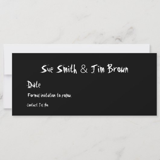 Zwei Bücher haben Save the Date Einladungskarte (Rückseite)